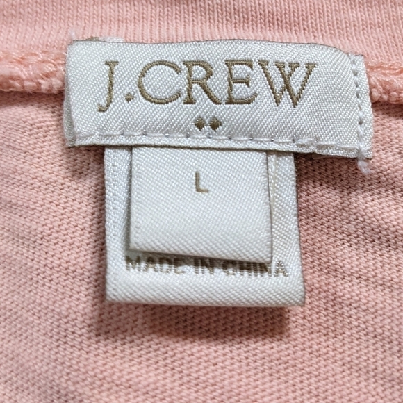 ✨3/$15 J Crew Factory peach cream floral embroidered tank top L - Picture 6 of 7